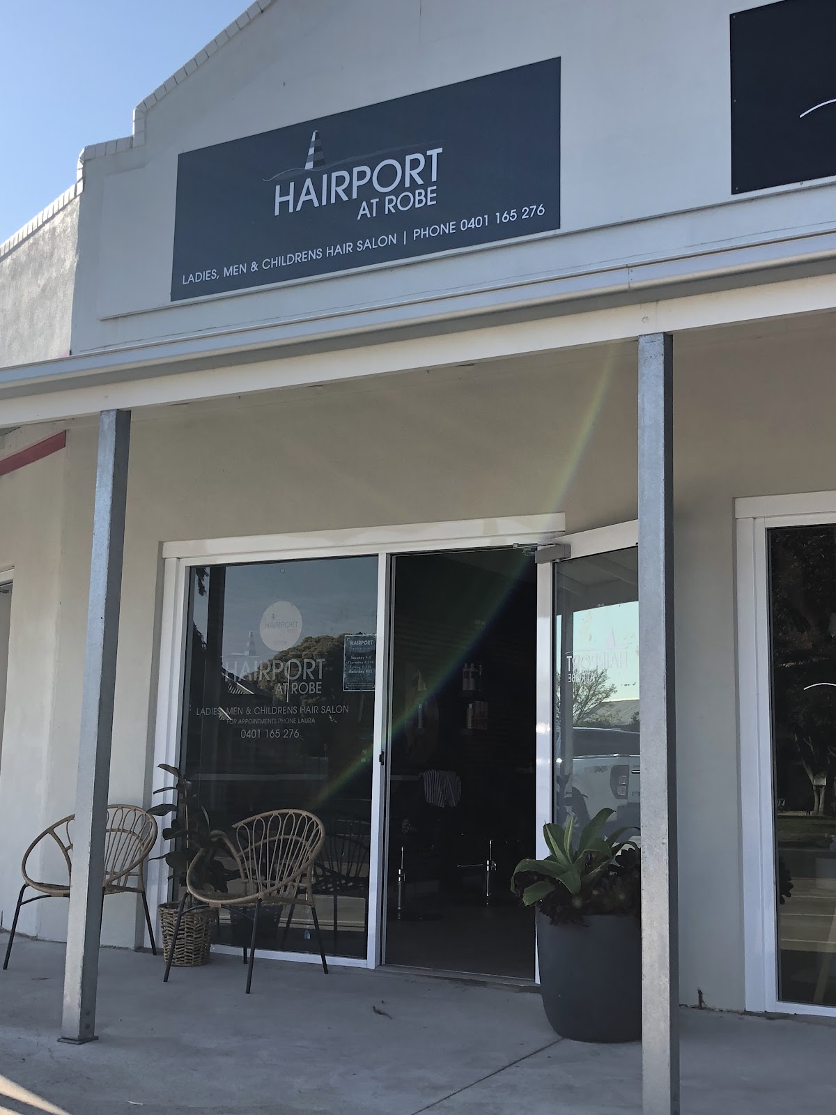 The Hairport At Robe shopfront on Victoria Street